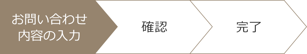 お問い合わせ内容の入力 確認 完了